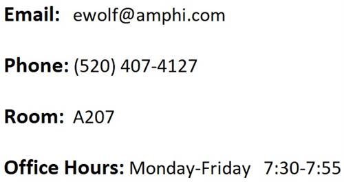 Mr. Wolf's Contact Information Mr. Wolf's Contact Information